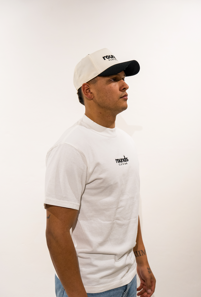 framed 2 tone hat - embroided