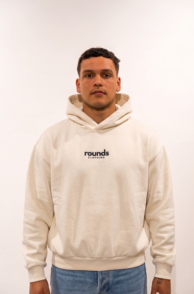 box hood jumper minus fit - ecru