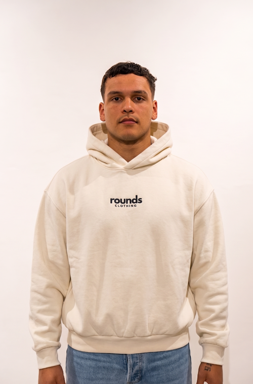 box hood jumper minus fit - ecru