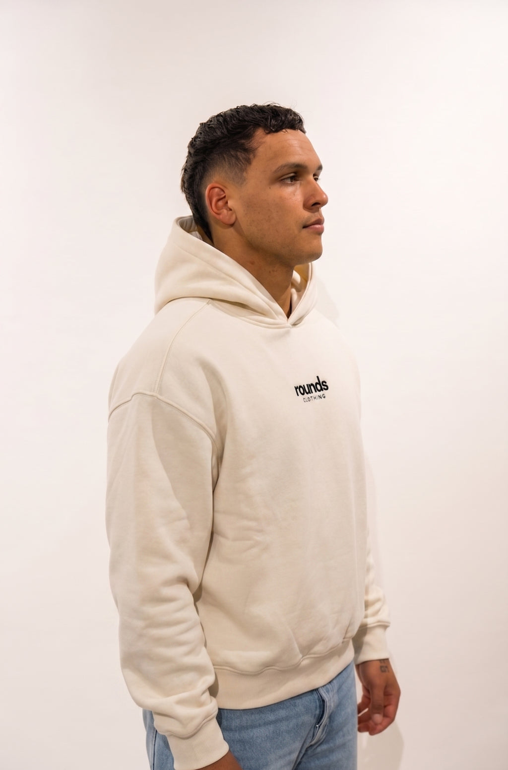 box hood jumper minus fit - ecru